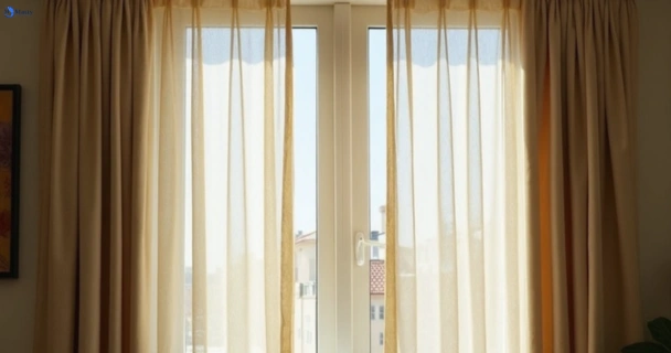 Dull dusty drapes in petersham-nsw before professional cleaning